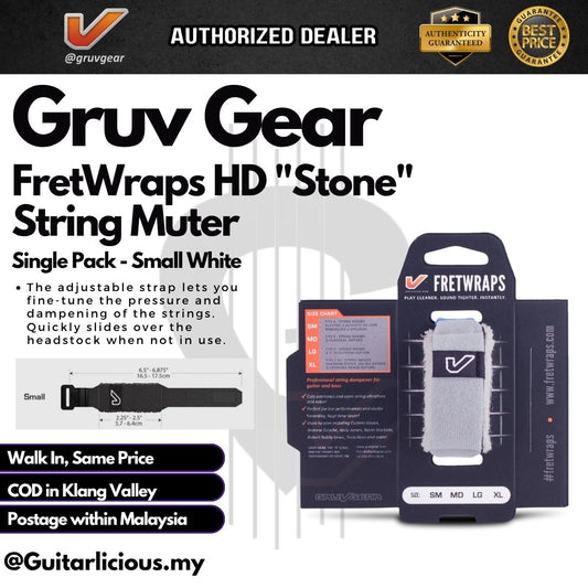 Gruv Gear FretWraps HD "Stone" String Muter Single Pack -  White