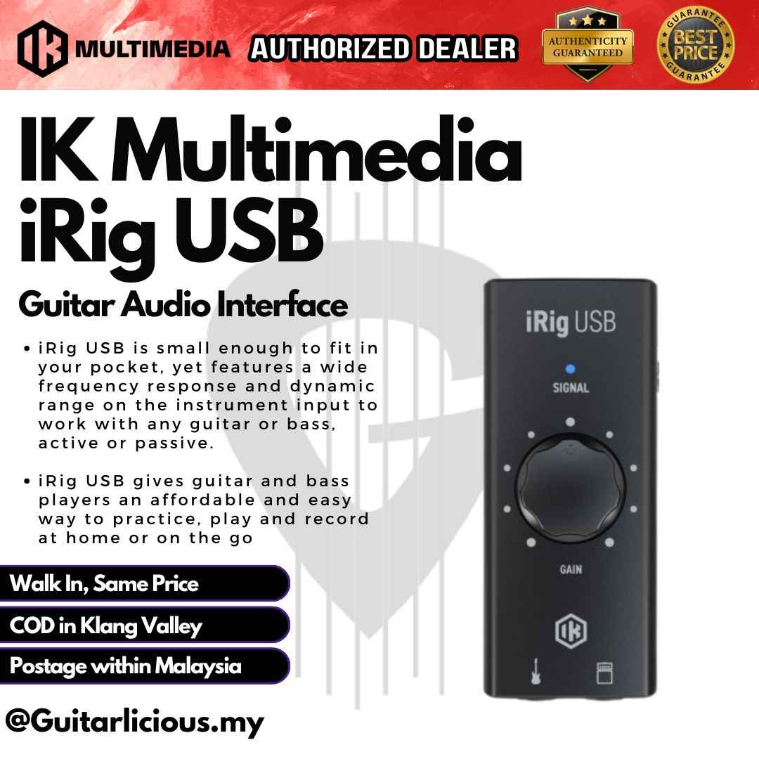 IK Multimedia iRig USB Guitar Audio Interface