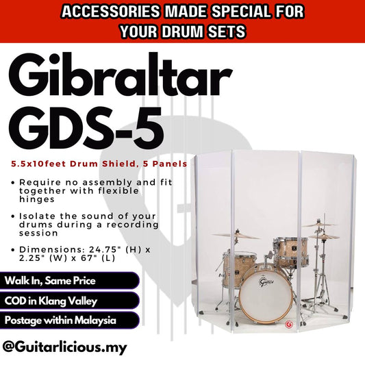 Gibraltar GDS-5 5.5x10 feet Drum Shield, 5 Panels