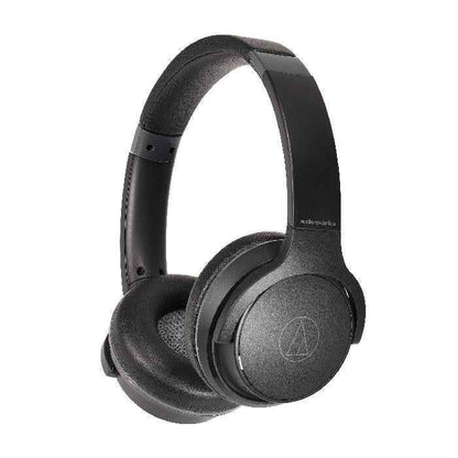 Audio Technica ATH-S220BT Closed Back Dynamic On Ear Wired and Wireless Bluetooth Headphone - Black