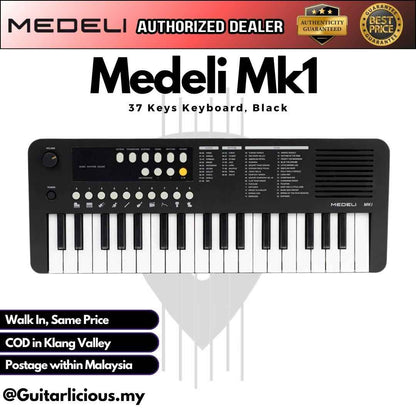 Medeli Mk1 37 Keys Keyboard, White / Black ( Mk-1 / Mk 1 )