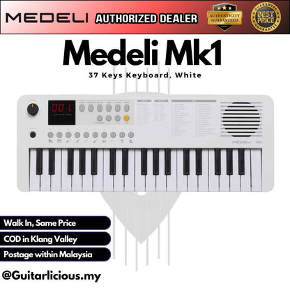 Medeli Mk1 37 Keys Keyboard, White / Black ( Mk-1 / Mk 1 )
