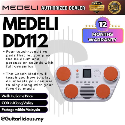 Medeli DD112 Portable Tabletop Electric Drum with Built In Speaker ( DD 112 / DD-112 )