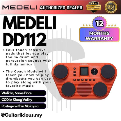 Medeli DD112 Portable Tabletop Electric Drum with Built In Speaker ( DD 112 / DD-112 )