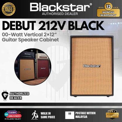 Blackstar DEBUT-212V – 100-Watt Vertical 2×12″ Guitar Speaker Cabinet in Black Finish