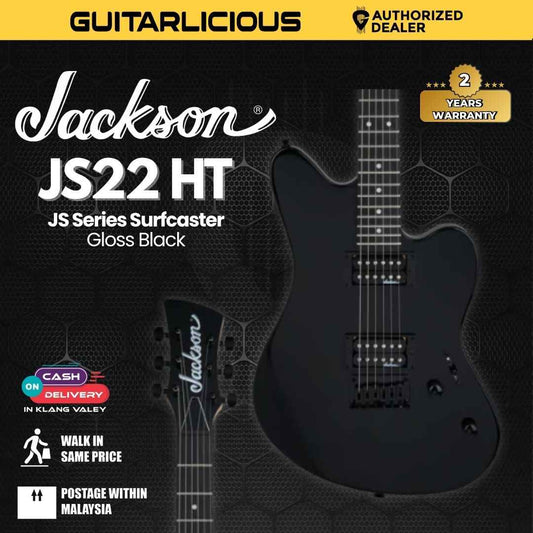 Jackson JS Series Surfcaster JS22 HT Electric Guitar, Gloss Black