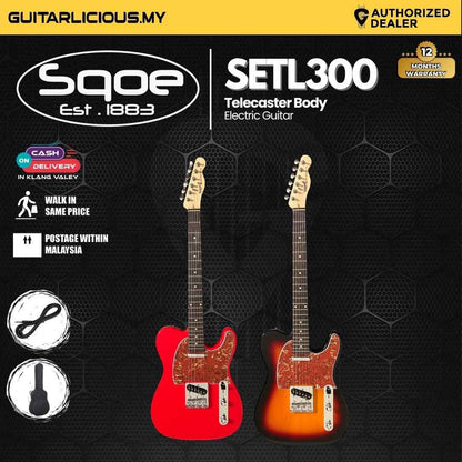 SQOE SETL300 Telecaster Body Electric Guitar with Rosewood FB - ( SETL300 / SETL- 300 / SETL 300 )