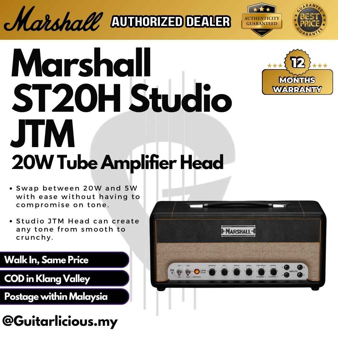 Marshall ST20H Studio JTM 20W Tube Amplifier Head
