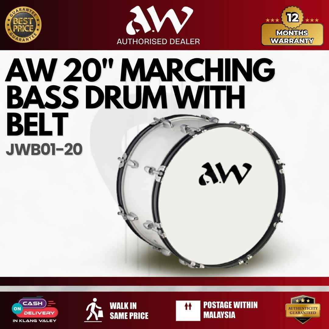 AW 20" Marching Bass Drum with Belt - JWB01-20
