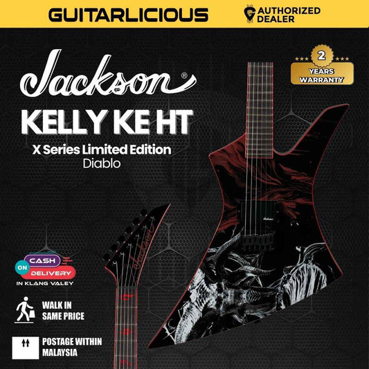 Jackson X Series Limited Edition Kelly KE HT Electric Guitar, Diablo
