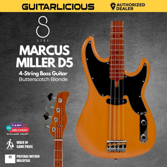 Sire Marcus Miller D5 Alder 4-String Bass Guitar - Butterscotch Blonde