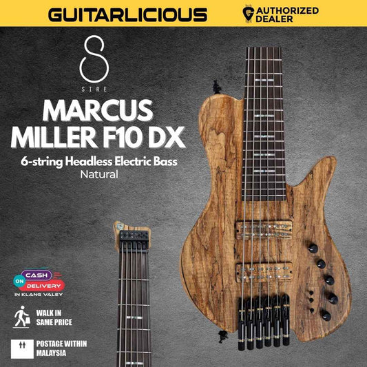 Sire Marcus Miller F10 DX 6-string Headless Electric Bass Guitar - Natural
