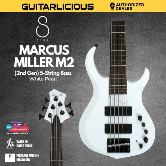 Sire Marcus Miller M2 (2nd Gen) 5-String Bass Guitar - White Pearl