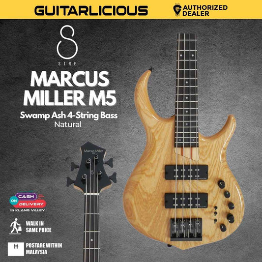 Sire Marcus Miller M5 Swamp Ash 4-String Bass Guitar - Natural
