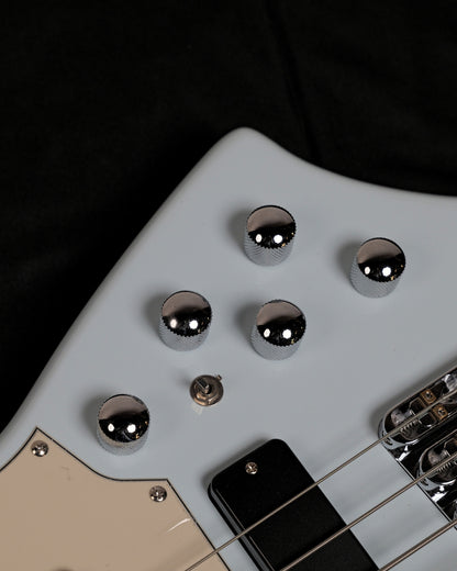 SQOE SBWT700 Warrior Headless 4 String Bass Guitar w Roasted Maple Neck - Sky Blue