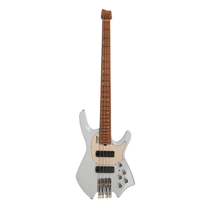 SQOE SBWT700 Warrior Headless 4 String Bass Guitar w Roasted Maple Neck - Sky Blue