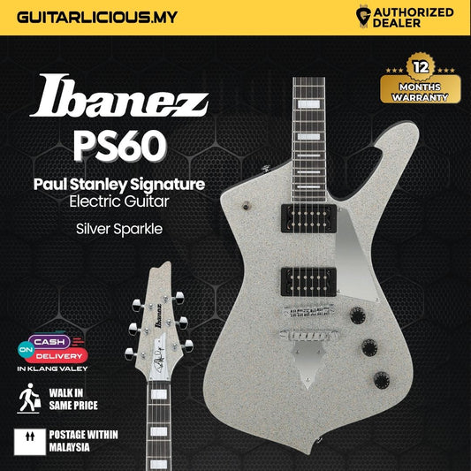 Ibanez PS60 Paul Stanley Signature Electric Guitar -  Silver Sparkle