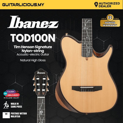 Ibanez TOD100N Tim Henson Signature Nylon-string Acoustic-electric Guitar - Natural High Gloss