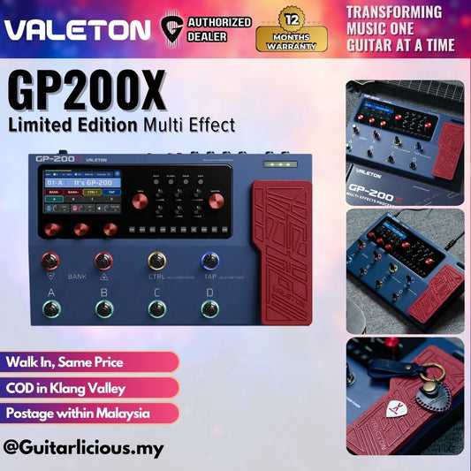 Valeton GP-200X Guitar Multi-Effect Amp Simulator with FREE BAG (Black) ( GP200X / GP 200X ) - 10th-Anniversary Model