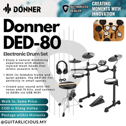 Donner DED-80 Electronic Drum Set - EC3414