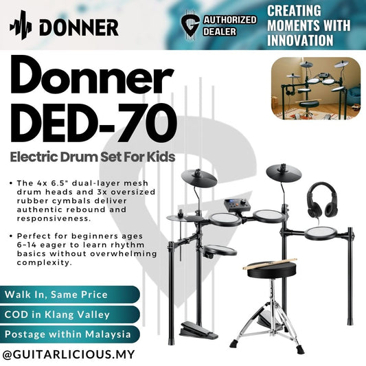 Donner DED-70 Electric Drum Set For Kids - EC7166
