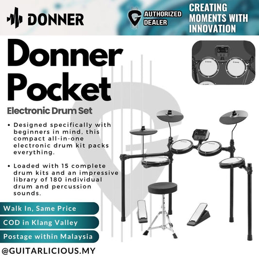Donner Pocket Electronic Drum Set - EC7250