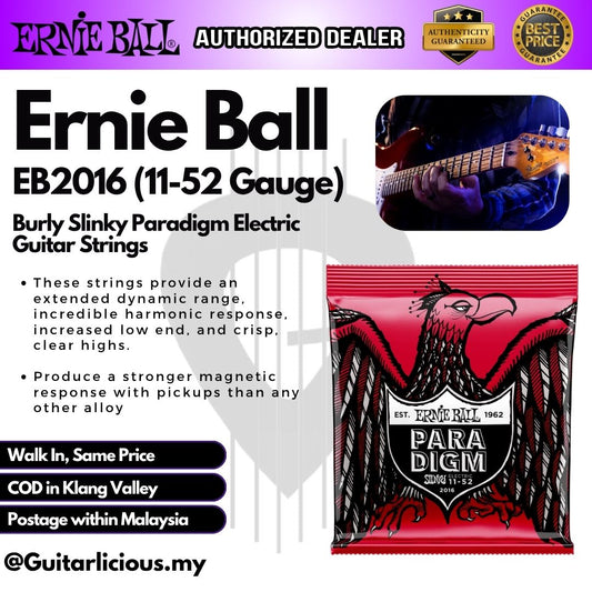 Ernie Ball Burly Slinky Paradigm Electric Guitar Strings, 11-52 - EB2016