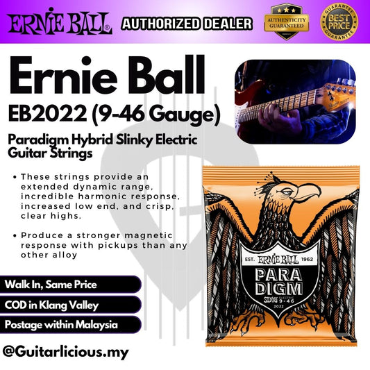 Ernie Ball Paradigm Hybrid Slinky Electric Guitar Strings, 9-46 - EB2022