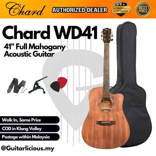 Chard WD41 41" Full Mahogany Acoustic Guitar