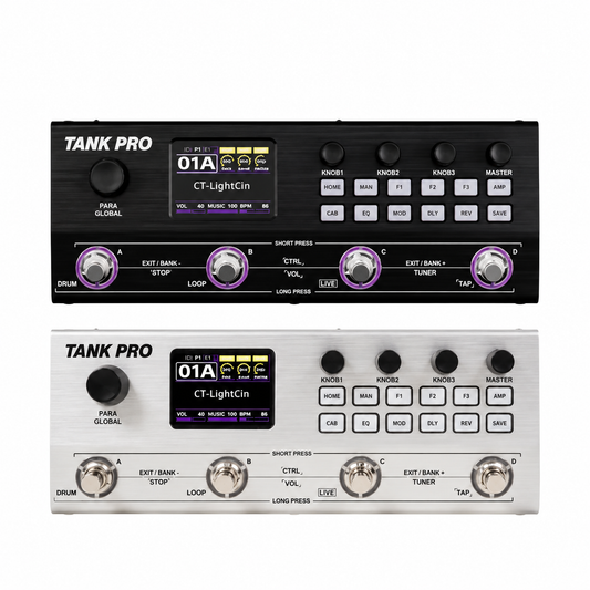 M-VAVE Tank Pro Portable Multi Effect Pedal with Built In Battery and Bluetooth