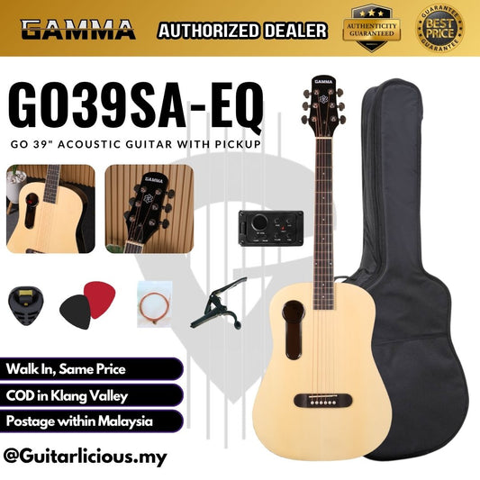 Gamma GO 39" Acoustic Guitar with Pickup - GO39SA-EQ