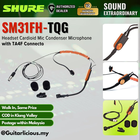 Shure SM31FH-TQG Headset Cardioid Mic Condenser Microphone with TA4F Connector