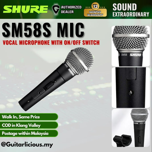 Shure SM58S Vocal Microphone with On/Off Switch