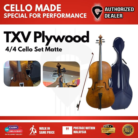 TXV Plywood 4/4 Cello Set Matte