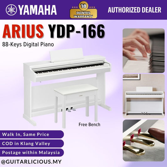 Yamaha Arius YDP-166 88-Keys Digital Piano with FREE Bench