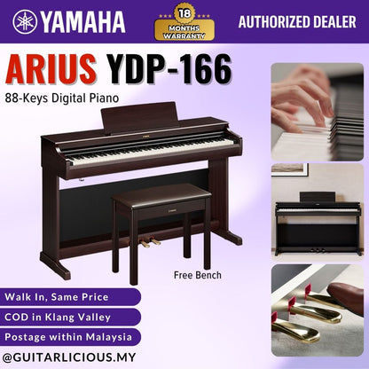 Yamaha Arius YDP-166 88-Keys Digital Piano with FREE Bench