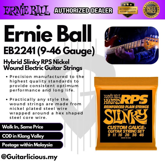 Ernie Ball Hybrid Slinky RPS Nickel Wound Electric Guitar Strings, 9-46 - EB2241