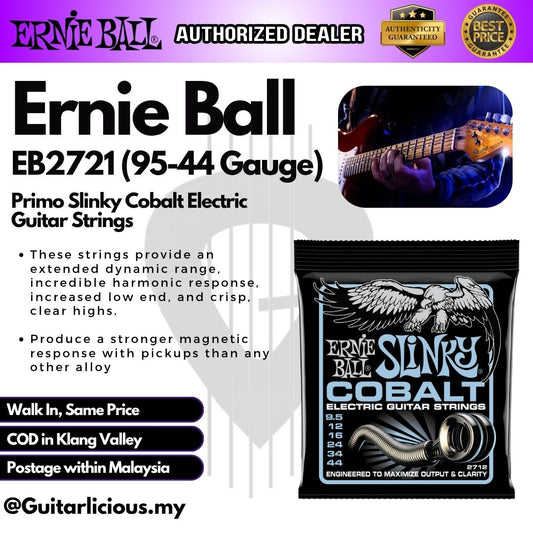 Ernie Ball Primo Slinky Cobalt Electric Guitar Strings, 95-44 - EB2712
