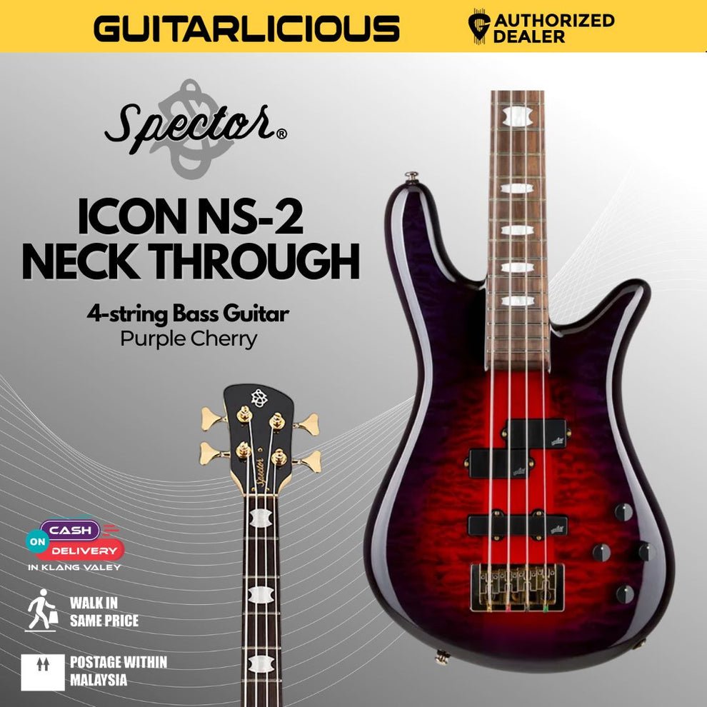 Spector Icon NS-2 Neck-Thru 4-String Electric Bass Guitar, PC ...