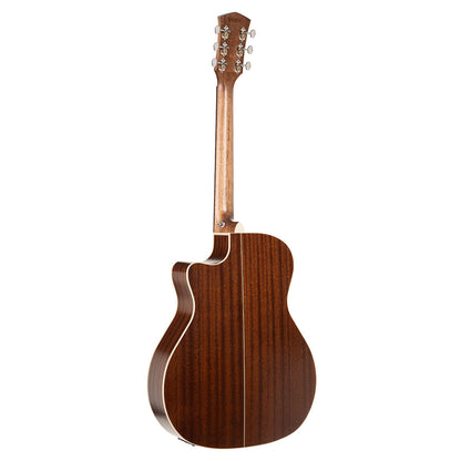 Cort Essence-Series ESGA4 Solid Top Acoustic Guitar W/EQ & Bag (Black Top Semi Gloss)