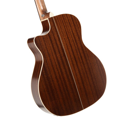 Cort Essence-Series ESGA4 Solid Top Acoustic Guitar W/EQ & Bag (Black Top Semi Gloss)