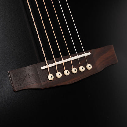 Cort Essence-Series ESOC4 Solid Top Acoustic Guitar W/EQ & Bag (Black Top Semi Gloss)
