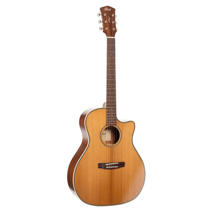 Cort Essence-Series ESGA4 Solid Top Acoustic Guitar W/EQ & Bag (Natural Semi Gloss)