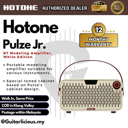 Hotone Pulze Jr. BT Modeling Amplifier, White