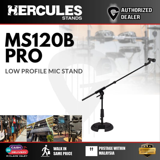 Hercules MS120B PRO Low Profile Mic Stand