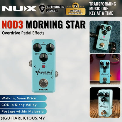 NUX NOD3 Morning Star Overdrive Pedal ( NOD-3 )