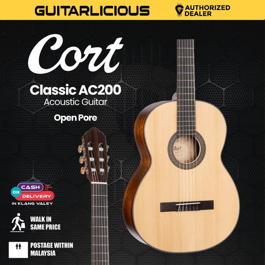 Cort AC-200 Classical Guitar With Bag - Open Pore