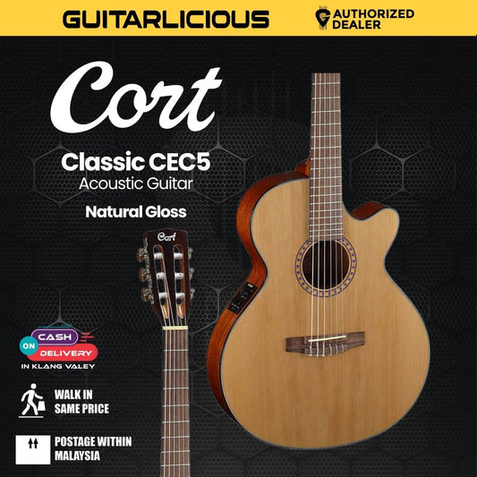 Cort CEC5 Classical Guitar with Bag - Natural