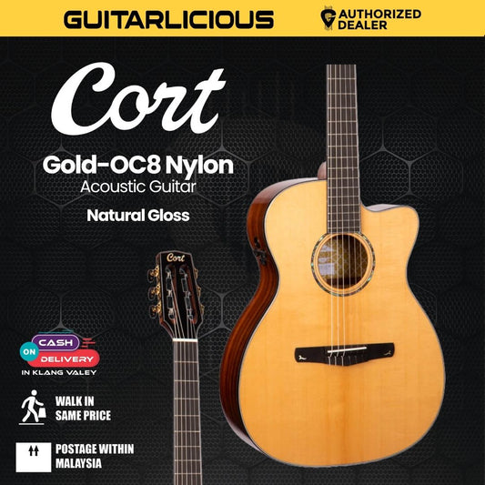 Cort Gold-OC8 Nylon Classical Guitar with Bag - Natural