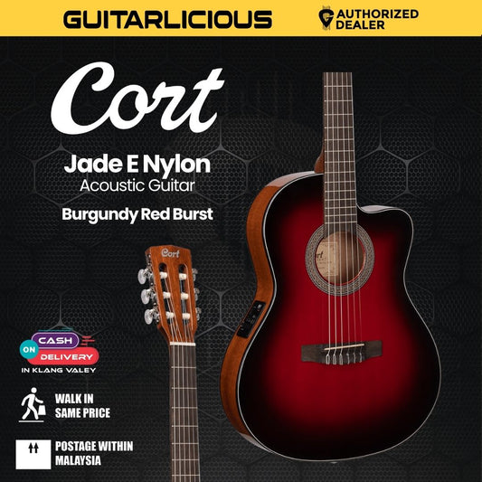 Cort Jade E Nylon Acoustic Guitar -  Burgundy Red Burst